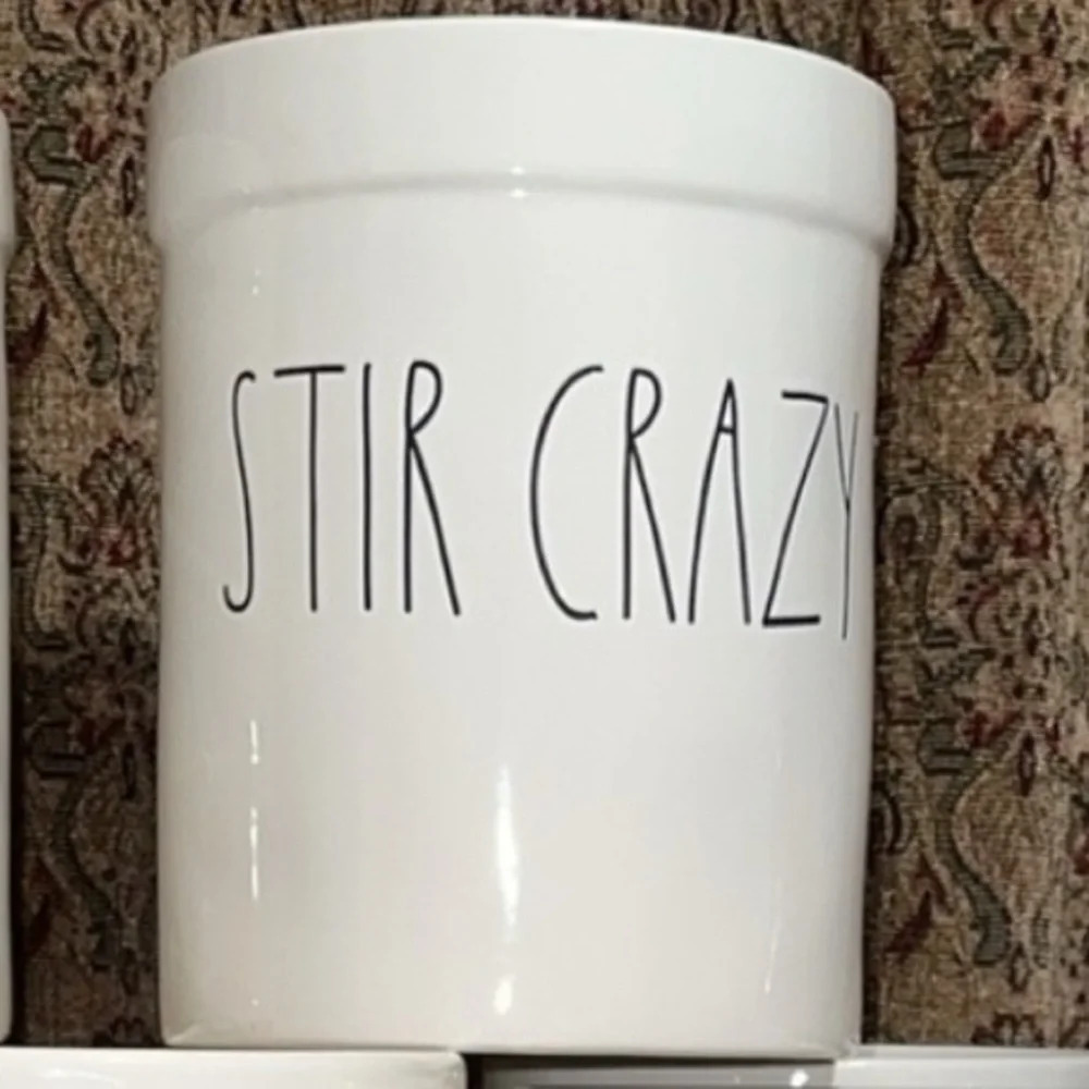 ‼️SALE‼️Rae Dunn Collection by Magenta Kitchen Utensil Holder/Crock STIR CRAZY